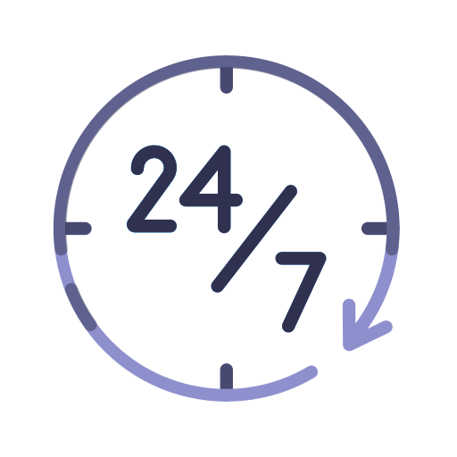 دعم على مدار الساعة